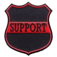 thumbnail image 1 of Support Red Patch - Embroidered High Thread Iron-on/Heat Sealed Backing Sew-on Biker's Patch - 3"x3", 1 of 1