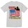 thumbnail image 1 of Support Salute Our Troops American Flag Veterans Tee Shirt, 1 of 1