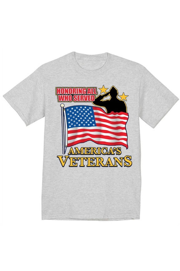 Support Salute Our Troops American Flag Veterans Tee Shirt