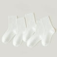thumbnail image 1 of Support Socks for Girls Children's Solid Color Socks Boys Girls Casual Sport Tube Socks Halloween Fuzzy Socks White 12Y, 1 of 3