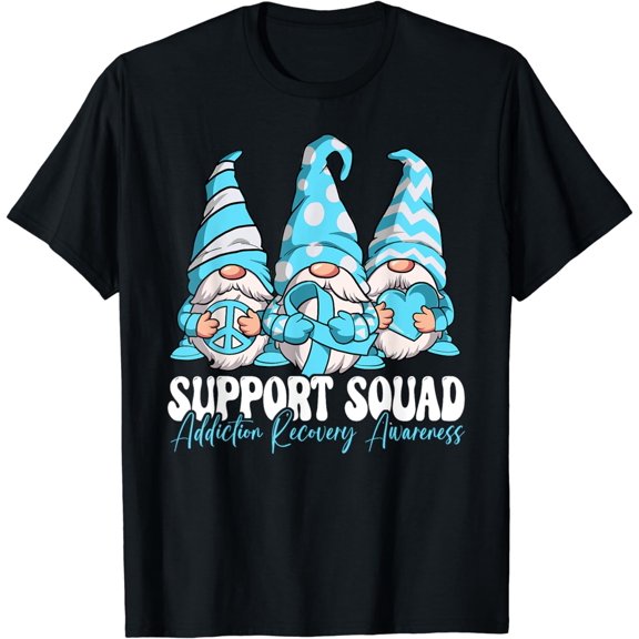 Support Squad Addiction Recovery Awareness T-Shirt