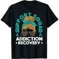 thumbnail image 1 of Support Squad Addiction Recovery Awareness With Teal Ribbon T-Shirt, 1 of 2