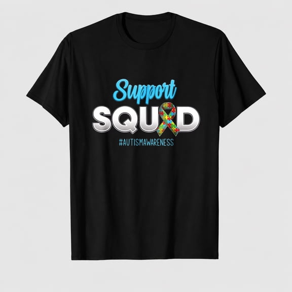 Support Squad Autism Awareness Proud Supporter Men Women T-Shirt