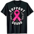 thumbnail image 1 of Support Squad Black T-Shirt with Ribbon & Crown Design, 1 of 5