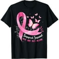 thumbnail image 1 of Support Squad Breast Cancer Awareness Pink Ribbon Butterfly T-ShirtMen and women, Black T-shirt, size: Extra large, 1 of 4