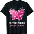 thumbnail image 1 of Support Squad Breast Cancer Awareness Pink Ribbon Butterfly T-Shirt, 1 of 3