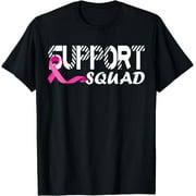 BLACK FOREST DECOR Support Squad Breast Cancer Awareness Pink Ribbon T-Shirt