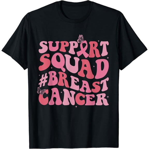 Support-Squad Breast Cancer Awareness Survivor Ribbon T-Shirt