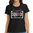 thumbnail image 1 of Support Squad Breast Cancer Awareness Warrior Pink Ribbon T-Shirt, 1 of 5