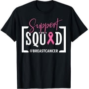 Support Squad Breast Cancer Awareness Warrior Pink Ribbon T-Shirt