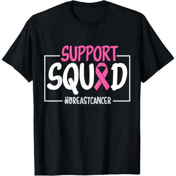 Support Squad Breast Cancer Support For Men Women Boys Girls T-Shirt