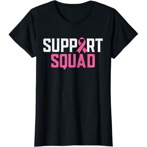 Support Squad Breast Cancer Warrior Breast Cancer Awareness T-Shirt