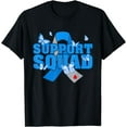 thumbnail image 1 of Support Squad Butterflies Blue Ribbon Diabetes Awareness T-Shirt, 1 of 2