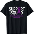 thumbnail image 1 of Support Squad Chiari Malformation Awareness Purple Ribbon T-Shirt, 1 of 4