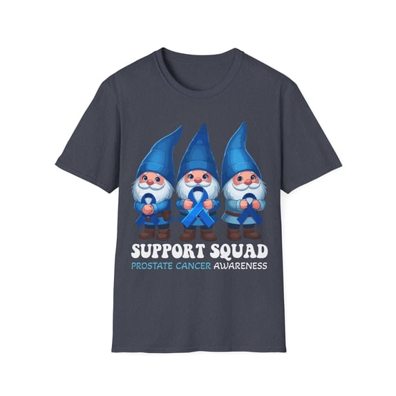 Support Squad Gnomes Prostate Cancer Awareness Blue Ribbon TShirt