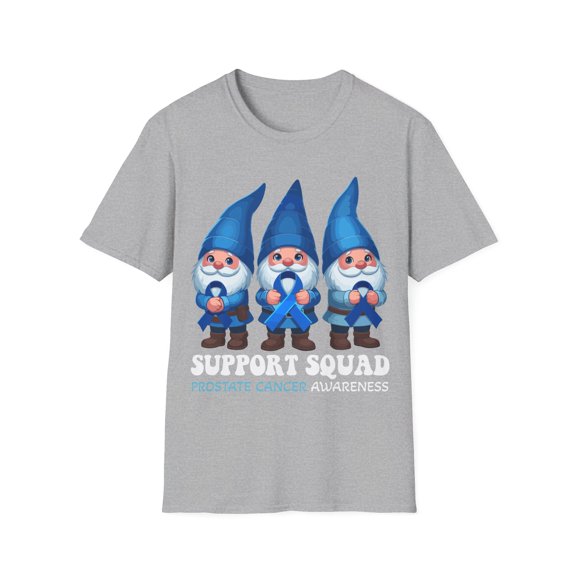 Support Squad Gnomes Prostate Cancer Awareness Blue Ribbon TShirt