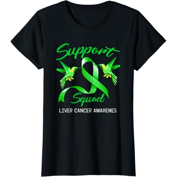 Support Squad Green Ribbon Liver Cancer Awareness T-Shirt
