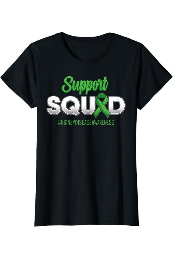 Support Squad Kidney Disease Awareness Fighting Men Women T-Shirt