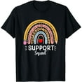thumbnail image 1 of Support Squad Leopard Rainbow Office Squad Teacher T-Shirt, 1 of 3