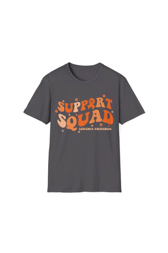 Support Squad Leukemia Cancer Awareness Month Orange Ribbon TShirt