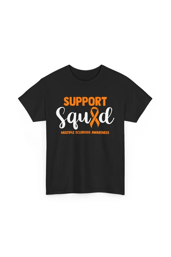 Support Squad MS Awareness Ribbon Multiple Sclerosis Health Unisex T-Shirt, S-5XL