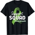 thumbnail image 1 of Support Squad Mental Health Awareness Lime Green Ribbon T-Shirt Black 4X-Large, 1 of 4