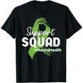 thumbnail image 1 of Support Squad Mental Health Awareness Lime Green Ribbon T-Shirt, 1 of 4