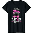 thumbnail image 1 of Support Squad Messy Bun Breast Cancer Awareness T-Shirt, 1 of 4