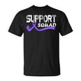 thumbnail image 1 of Support Squad Moebius Syndrome Awareness Purple T-Shirt, Rare Disease Support Tee, Purple Ribbon Awareness Shirt, Advocacy and Fundraising Apparel, 1 of 3
