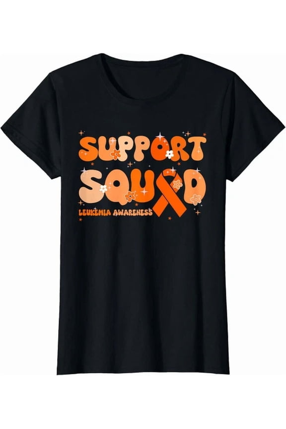 Support Squad Orange Ribbon Leukemia Awareness Month T-Shirt