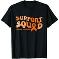 thumbnail image 1 of Support Squad Orange Ribbon Leukemia Blood Cancer Awareness T-Shirt Black 4X-Large, 1 of 4