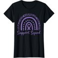 thumbnail image 1 of Support Squad Pancreatic Cancer Awareness Purple Rainbow T-Shirt, 1 of 4