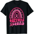 thumbnail image 1 of Support Squad Pink Rainbow Ribbon Breast Cancer Awareness T-Shirt, 1 of 4