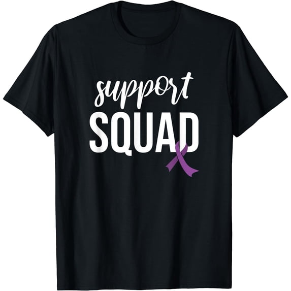 Support Squad, Purple Ribbon Pancreatic Cancer Family T-Shirt