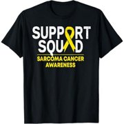 Support Squad Sarcoma Cancer Awareness Yellow Ribbon Team T-Shirt