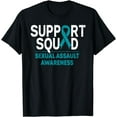 thumbnail image 1 of Support Squad Sexual Assault Awareness Month Teal Ribbon T-Shirt, 1 of 4