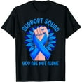 thumbnail image 1 of Support Squad Sunflower Blue Ribbon Diabetes Awareness Month T-Shirt, 1 of 2