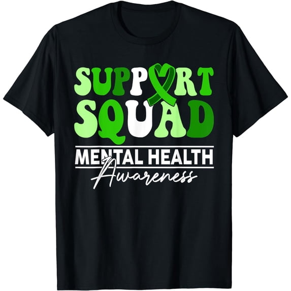 Support Squad Sunflower Hair Mental Health Awareness T-Shirt
