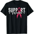 thumbnail image 1 of Support Squad Survivor Warrior Pink Ribbon Breast Cancer T-Shirt Black Large, 1 of 4