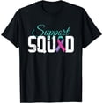 thumbnail image 1 of Support Squad Thyroid Cancer Survivor Ribbon Awareness Top T-Shirt, 1 of 4
