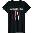 thumbnail image 1 of Support Squad USA Flag Throat Cancer Awareness Gifts T-Shirt, 1 of 4