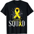thumbnail image 1 of Support Team Squad Sarcoma Cancer Awareness Yellow Ribbon T-Shirt, 1 of 3