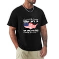 thumbnail image 1 of Support The Country You Live In Hip-hop Men's Cotton Short Sleeve HD Print Tee for Casual T-Shirt Crew Neck Top Black XL, 1 of 7