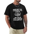 thumbnail image 1 of Support The Country You Live In Trendsetting Men's Cotton Short Sleeve HD Print Tee for Casual T-Shirt Crew Neck Top Black 3XL, 1 of 7