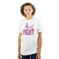 thumbnail image 1 of Support The Fight Breast Cancer Aware Women's Graphic T Shirt Tees Brisco Brands M, 1 of 5