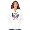 thumbnail image 1 of Support The Fight Breast Cancer Pink Zip Hoodie Sweatshirt Women Brisco Brands S, 1 of 6
