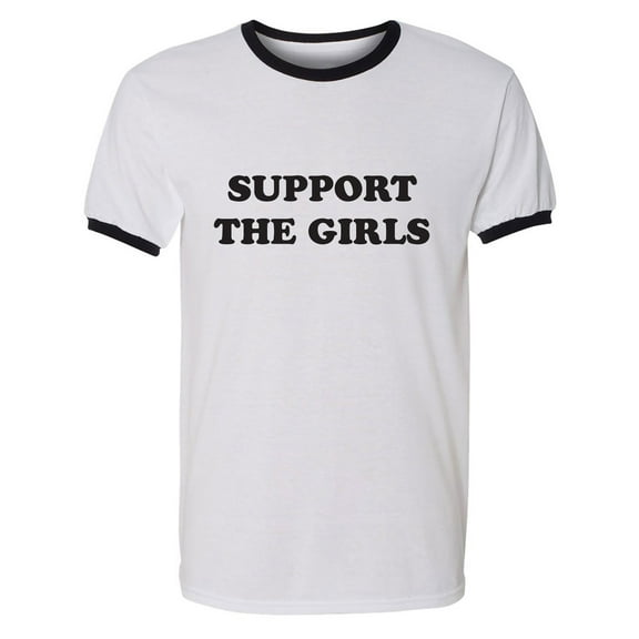 Support The Girls Adult Short Sleeve Ringer T-shirt