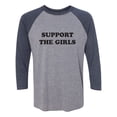 thumbnail image 1 of Support The Girls Unisex 3/4 Sleeve Baseball Raglan Tee, 1 of 2