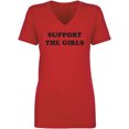 thumbnail image 1 of Support The Girls Womens V-Neck T-Shirt, 1 of 2