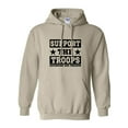 thumbnail image 1 of Support The Troops Adult Hooded Sweatshirt, 1 of 3